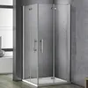 B:100xT:100x197cm 180°Falttür Nano+ESG Glas Eckeinstieg Produktbild-Vorschau 2