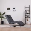 vidaXL Chaiselongue mit Kissen Grau Wildleder-Optik Produktbild-Vorschau 2