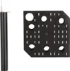A black cylindrical pot with a white and red thermometer sticking out of the top, and a black plastic grid with circular holes next to it, on a white background. Náhľad obrázku produktu
