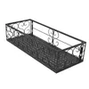 A black metal balcony planter box with decorative scrollwork on the sides. Náhled obrázku produktu