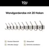 TOJ Living Wandgarderobe 78 cm – Edelstahl Garderobenleiste Produktbild-Vorschau 3