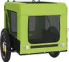 vidaXL Přívěs na jízdní kolo Dogs Green and Black Oxford Náhled obrázku produktu 4