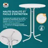 CASARIA® Table de bar blanche ronde Ø70 cm pliable haute de Voir les images du produit 3