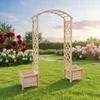 Rosenbogen Natur mit Blumenkübeln Spalier Rankhilfe Gitter Produktbild-Vorschau 1