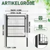 UISEBRT Gartentor Anthrazitgrau 100x100cm, verzinktes Produktbild-Vorschau 2