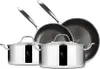 A set of stainless steel pots and pans with honeycomb patterned interiors, displayed against a white background. Náhled obrázku produktu