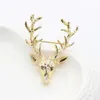 Mode Uni Hirschkopf Geweih Brosche Pin Schal Revers Schmuck Produktbild-Vorschau 5