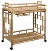 vidaXL Weintrolley mit Rädern Natur 85 x 50 x 93 cm Bambus Produktbild-Vorschau 1