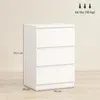 HOMCOM Nachttisch Nachtkommode 2er Set 3 Schubladen 40 x 30 Produktbild-Vorschau 3