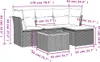 vidaXL 5-tlg. Garten-Sofagarnitur mit Kissen Grau Poly Produktbild-Vorschau 3