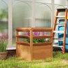 Outsunny Hochbeet Pflanzkasten mit Rankgitter, Spalier Produktbild-Vorschau 2