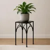 DanDiBo Blumenhocker Metall Schwarz Eckig 38 cm Produktbild-Vorschau 1