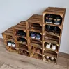 Schuhregal aus Holz, Holzkisten mit 18 Fächern, Hohe Produktbild-Vorschau 3
