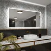 Rechteckiger Badezimmerspiegel mit LED-Beleuchtung - Boston Produktbild-Vorschau 8