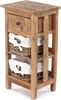 KOMMODE TOWER | 70x38cm (VxŠ), dřevo, s ratanovými košíky | Náhled obrázku produktu 1