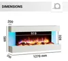 Fuoco elettrico Balderia Helia bianco 2000 Watt incl. Anteprima dell’immagine prodotto 8