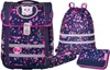 A set of school bags and accessories with a floral pattern. Produktbild-Vorschau
