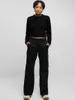 Urban Classics - Damen Short Waffle Pullover - BLACK - 4XL Produktbild-Vorschau 7