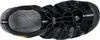 A top-down view of a black KEEN sandal. Produktbild-Vorschau