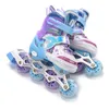 A pair of children's inline skates with a mermaid theme, displayed against a white background. Podgląd zdjęcia produktu
