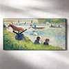Wanduhr Uhr Wandbild Leinwand Geräuschlos Kunstdruck 60x30 Produktbild-Vorschau 2