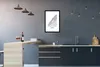 MuchoWow® Gerahmtes Poster Dubai - Stadtplan - Schwarz und Produktbild-Vorschau 2