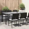 vidaXL Gartentisch Braun 190x90x75 cm Gehärtetes Glas und Produktbild-Vorschau 2