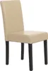 A single cream-colored dining chair with dark brown legs, presented against a white background. Podgląd zdjęcia produktu
