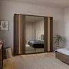 4-türiger Kleiderschrank LUPO 230 cm Eiche Dunin 2 Spiegel Produktbild-Vorschau 3