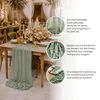 MEBLE ODNOWA BOHO Tischläufer aus Gaze Olivgrün 90×300 cm – Produktbild-Vorschau 4