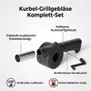 Grillgebläse Handkurbel manuell Grillanzünder Luftgebläse Produktbild-Vorschau 1