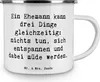 Mr. & Mrs. Panda Emaille Tasse Spruch Ehemann Fähigkeiten - Produktbild-Vorschau 3