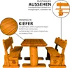 Gartenmöbel-Set "Rustikal" Farbton Pinie 160x200x80 cm Produktbild-Vorschau 2