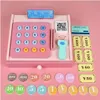 Hölzernes Kassenspielzeug für Kinder mit Spielgeld Scanner Produktbild-Vorschau 6