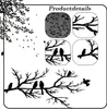 Kovová dekorace na zeď, živí ptáci na větvích, silueta, Náhled obrázku produktu 4