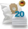 A stack of white vacuum cleaner bags with a "Made in Germany" badge and the number "20" overlaid. Produktbild-Vorschau