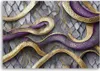 Leinwandbild Schlangenstruktur Glamour Gold Lila 100x70 Produktbild-Vorschau 3