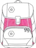 A line drawing of a pink and white backpack. Anteprima dell’immagine prodotto