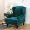 Velvet Wing Chair Covers 2 Piece Chair Covers Slipcover Náhled obrázku produktu 1