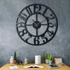 Opviq, Circle XL, Wanduhren, Schwarz, Metall, 70 x 70 cm Produktbild-Vorschau 1