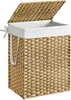Songmics Wäschekorb Rattan 90L faltbar Natural Produktbild-Vorschau 16