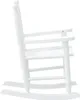 A white wooden rocking chair for children is shown from the side against a white background. Náhľad obrázku produktu