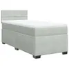 Boxspringbett mit Matratze Hellgrau 90x190 cm Samt Produktbild-Vorschau 1