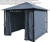 4 Seitenteile für Pavillon Paris 3x3m Seitenwand Platingrau Produktbild-Vorschau 9
