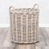 Natur Rattankorb BAKUL rund White-Wash 50cm Griffe Produktbild-Vorschau 2