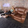 2er Kinosessel HOLLYWOOD antik braun mit Cupholder Produktbild-Vorschau 1