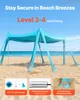 SucceBuy Strandzelt mit Sonnenschutz (UPF 50+) 3 x 3 x 2 m, Produktbild-Vorschau 4