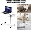 Klappbar Laptoptisch,Mobiler Schreibtisch mit Rollen Produktbild-Vorschau 3