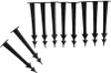 A group of black plastic ground stakes arranged on a white background. Produktbild-Vorschau