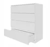 Kommode Aven 97x90x40cm, mattweiß, modern, 4 Schubladen mit Produktbild-Vorschau 2
